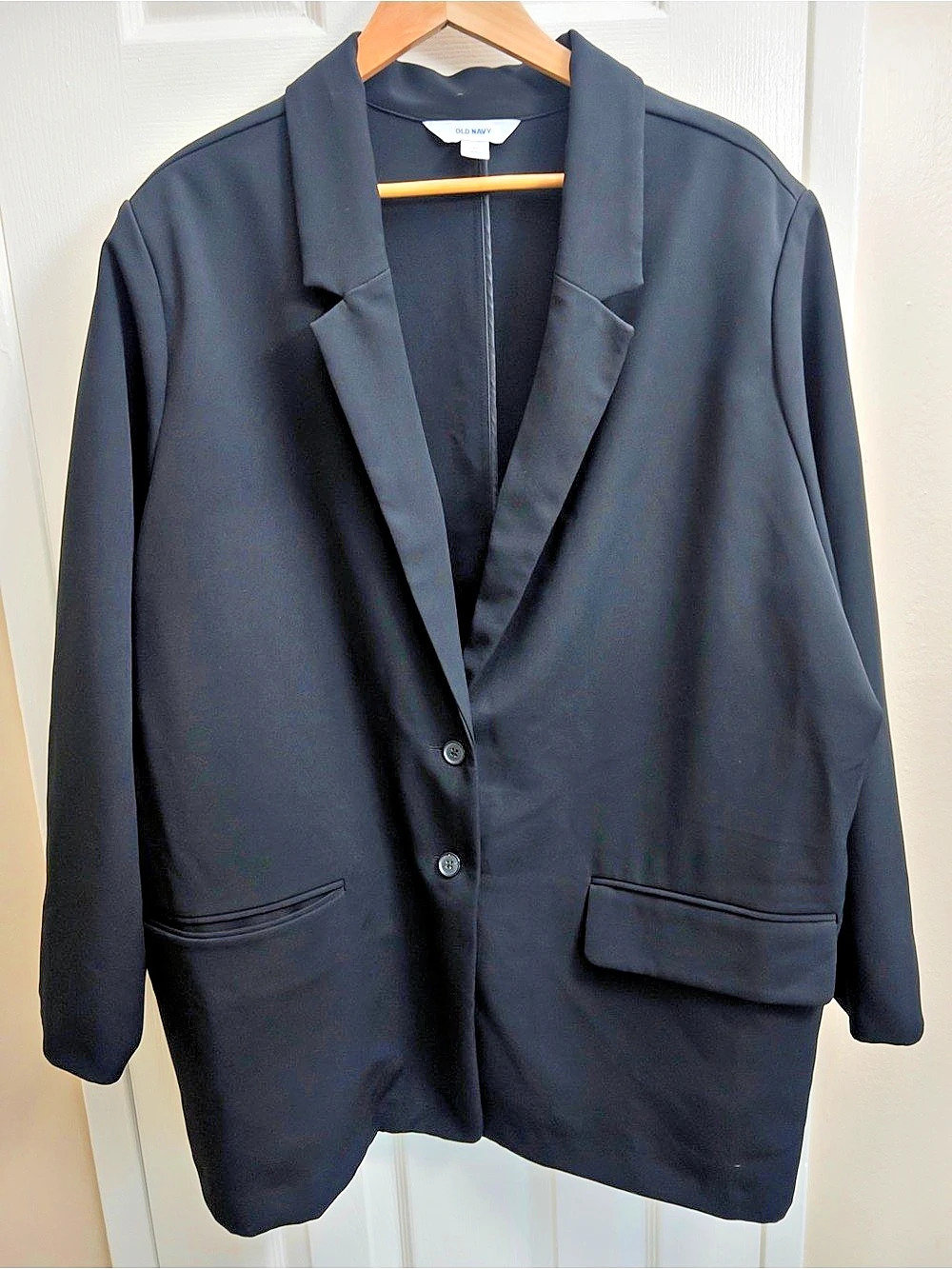 Old Navy Taylor Relaxed Suit Blazer Black 4X